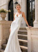 Elegant Satin Scarf Maxi Dress