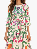 Bohemian Floral Print Loose Maxi Dress