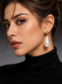 Teardrop Pearl Drop Earrings