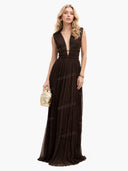 Deep V-Neck Maxi Dress