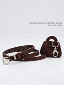 Mini Suede Bag Charm Belt