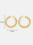 Crystal Baguette Hoop Earrings