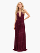 Deep V-Neck Maxi Dress