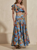 Tropical Fruit Print Two-Piece Set