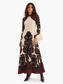 Dramatic Print Pattern Maxi Dress
