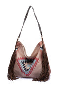 Retro Western Style Woven Tassel Shoulder Bag
