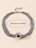 Layered Gold Pendant Chain Necklace