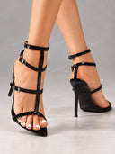 Strappy Stiletto Ankle Strap High Heels