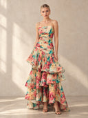 Floral-Print Slip Maxi Dress