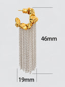 Rhinestone Tassel Drop Earrings