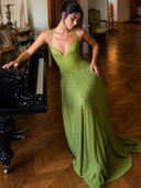 Lace Splicing Halter Neck Maxi Dress