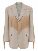 Minimalist Fringe Loose-Fit Blazer