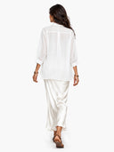 Flowy Chiffon Top & Satin Slip Dress Two-Piece Set