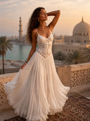 Sexy Lace Ruffled Asymmetrical Midi Dress