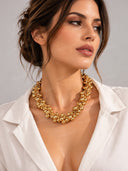 Cluster Bead Statement Chain Necklace