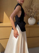 Elegant Satin Skirt Two-Piece Set
