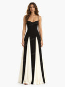 Elegance Panelled Tulle A-line Slip Maxi Dress