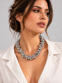 Cluster Bead Statement Chain Necklace