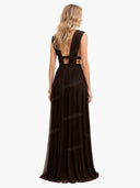 Deep V-Neck Maxi Dress