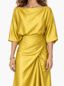Elegant Pleated Long Dress Two-piece Set