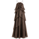 Floral Ruffle Halter Maxi Dress