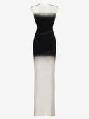 Sexy Sheer Mock Neck Bodycon Maxi Dress