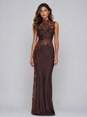 Sexy Lace Satin Maxi Dress