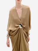 Casual Batwing Sleeve Draped Maxi Dress