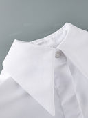 Structured Waist Tailored Button Down Shirt