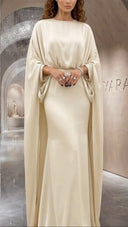 Luxury Minimalist Draped Maxi Dress