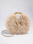 Chic Plush Round Crossbody Bag