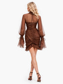 Elegant Pleated Tulle Mini Dress
