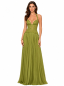 Lace Splicing Halter Neck Maxi Dress