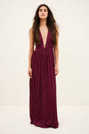 Deep V-Neck Maxi Dress