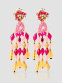 Boho Beaded Tassel Drop Earrings