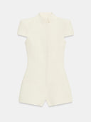 Structured Short Sleeve Tailored Romper