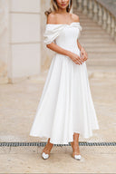 Elegant Off-the-shoulder Draped Maxi Dress