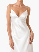 Elegant Satin Scarf Maxi Dress