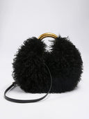 Chic Plush Round Crossbody Bag