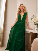 Deep V-Neck Maxi Dress