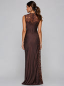 Sexy Lace Satin Maxi Dress