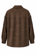 Western Fringe Belted Shirt Jacket