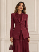 Tailored Blazer & Chiffon Maxi Dress Prom Set