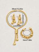 Gold Ball Drop Jewelry Set