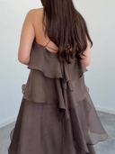 Floral Ruffle Halter Maxi Dress
