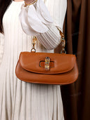 Niche Bamboo Handle Flap Shoulder Bag