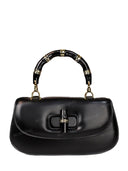 Niche Bamboo Handle Flap Shoulder Bag