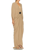 Casual Batwing Sleeve Draped Maxi Dress