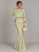 Elegant Long Sleeve Top & Maxi Skirt Set