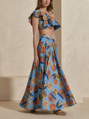 Tropical Fruit Print Two-Piece Set